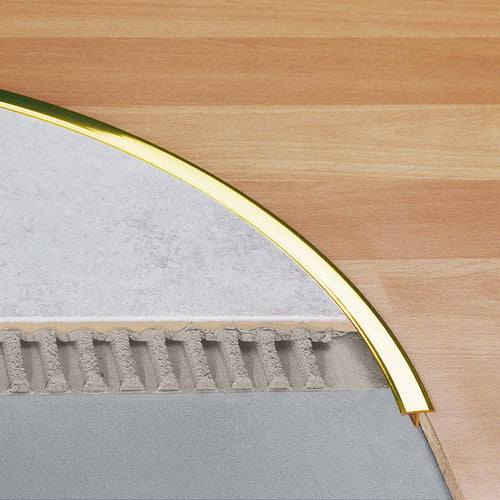 Abdeckprofil geeignet für Z-Flex Curver T-FLOOR Aluminium eloxiert gold 7mm 250cm