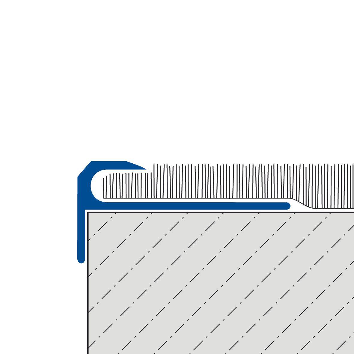 Treppenstufenprofil DURASTEP JUMBO Aluminium eloxiert silber 5mm 270cm