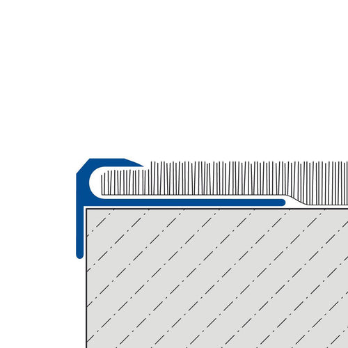 Treppenstufenprofil DURASTEP JUMBO Aluminium eloxiert silber 5mm 270cm