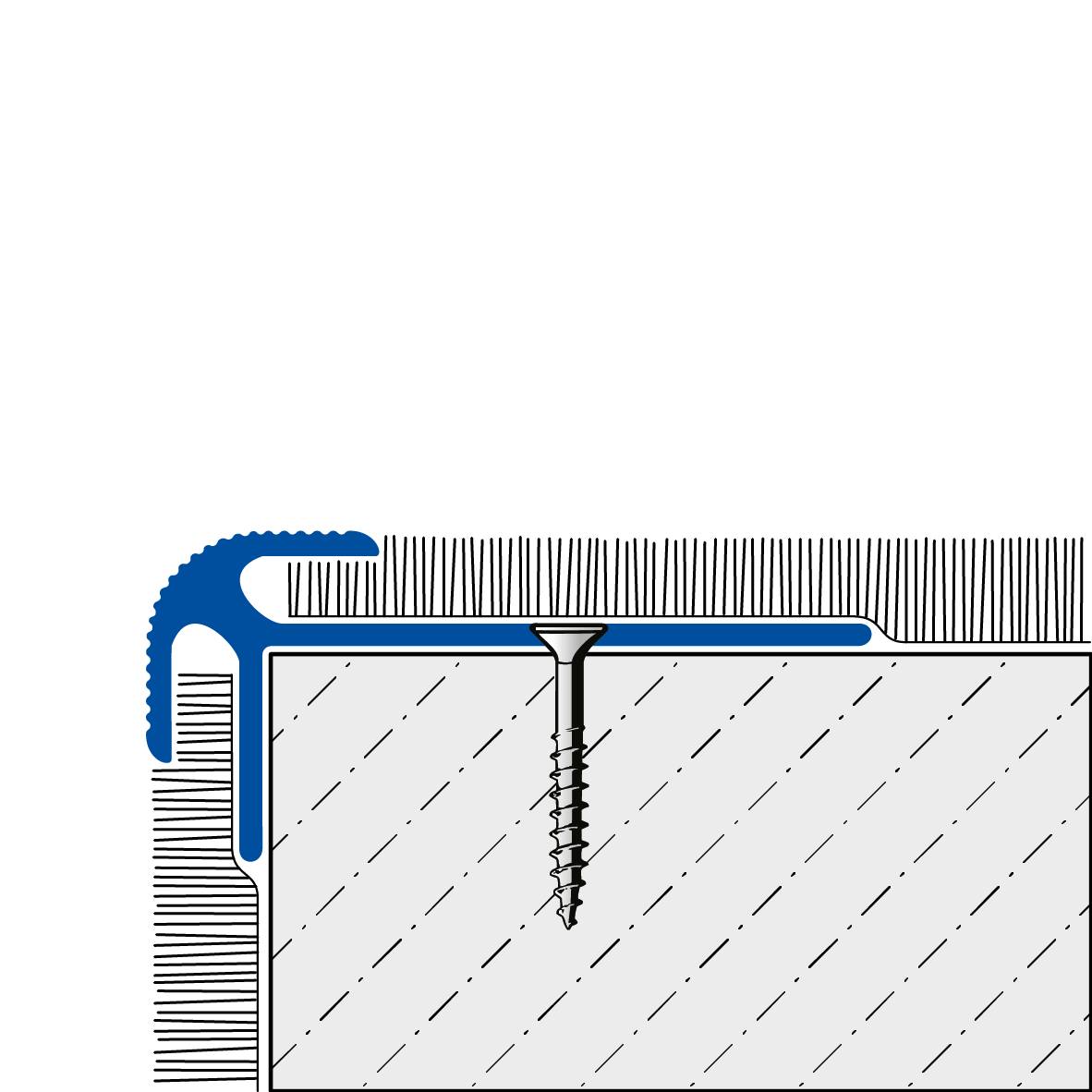 Treppenstufenprofil DURASTEP JUMBO Aluminium eloxiert silber 5mm 300cm