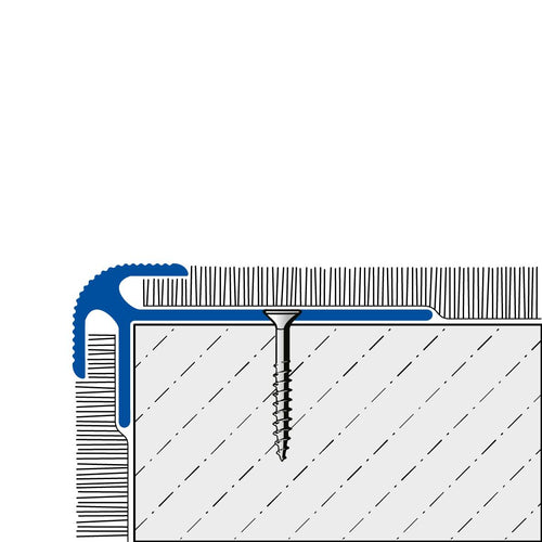 Treppenstufenprofil DURASTEP JUMBO Aluminium eloxiert silber 5mm 300cm
