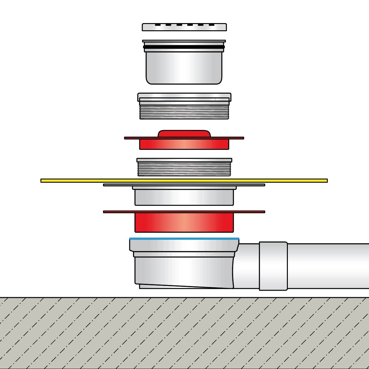 Bodenablauf Komplettset - DURAL TI-DRAIN