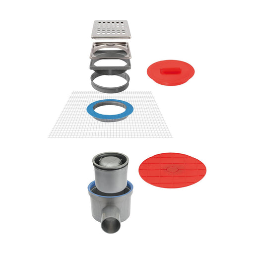DURAL TI-DRAIN Bodenablauf 15x15 cm 