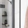 Tablette d'angle DURAL avec tringle TI-SHELF LINE Acier inoxydable (V2A/304) noir structuré 32mm