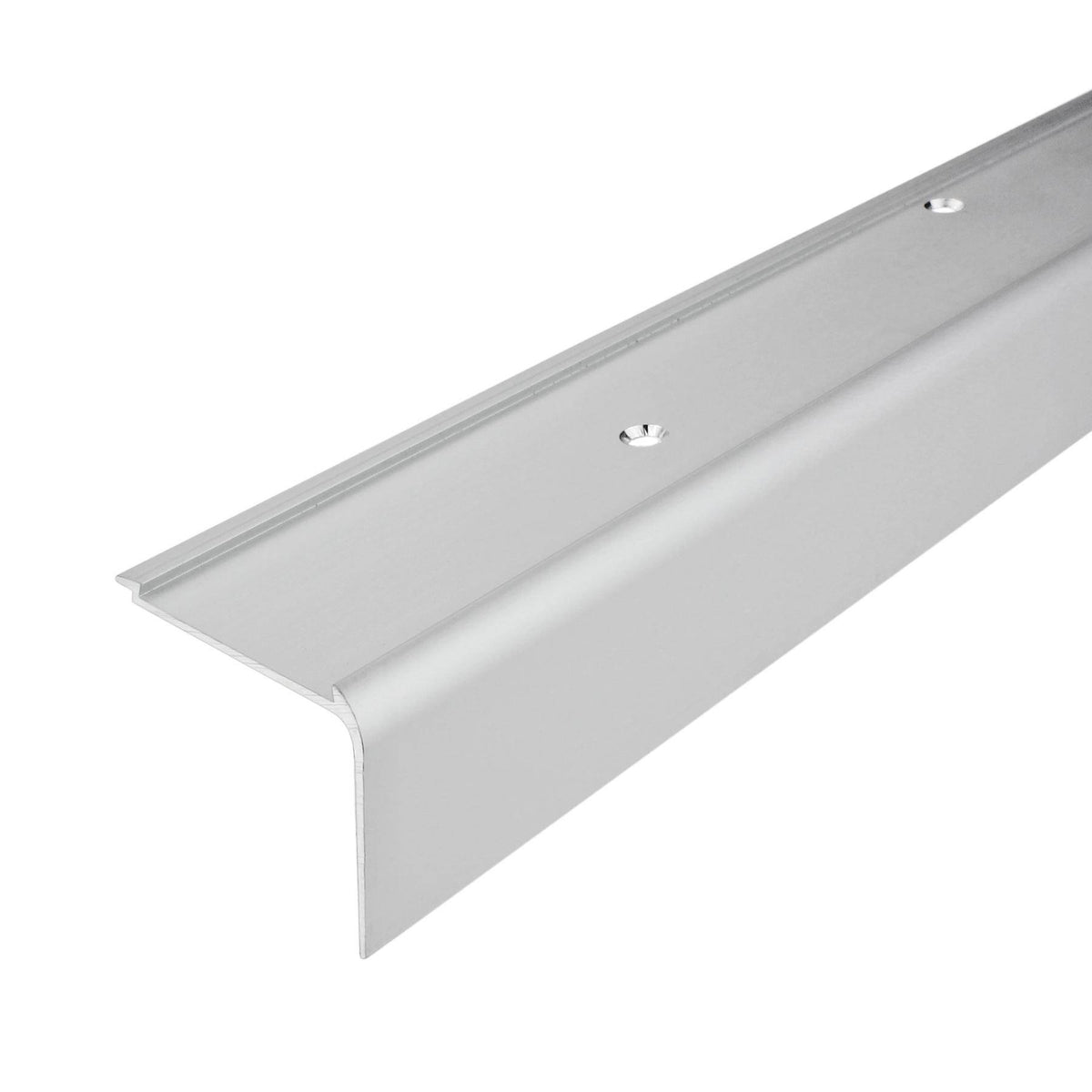 Treppenstufenprofil für 1 x Einlage 43 mm TREDSAFE Aluminium eloxiert silber 44mm 250cm
