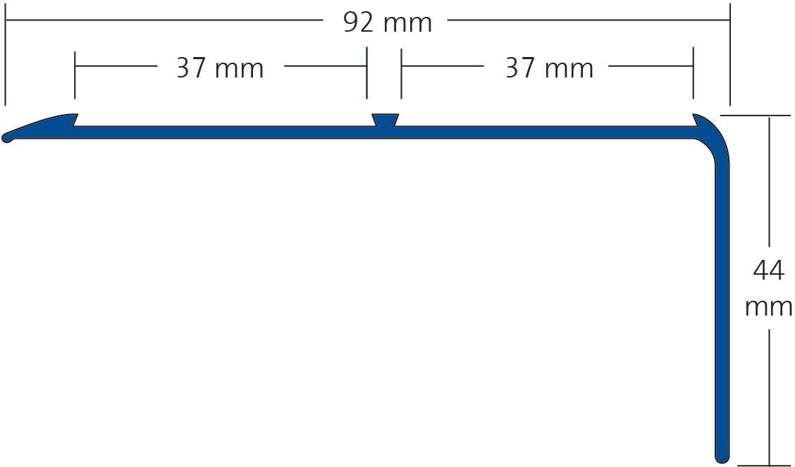Treppenstufenprofil TREDSAFE Aluminium eloxiert silber 8mm 250cm