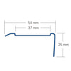 DURAL Profilé pour marches d'escalier pour 1 x garniture 37 mm TREDSAFE 25mm 250cm