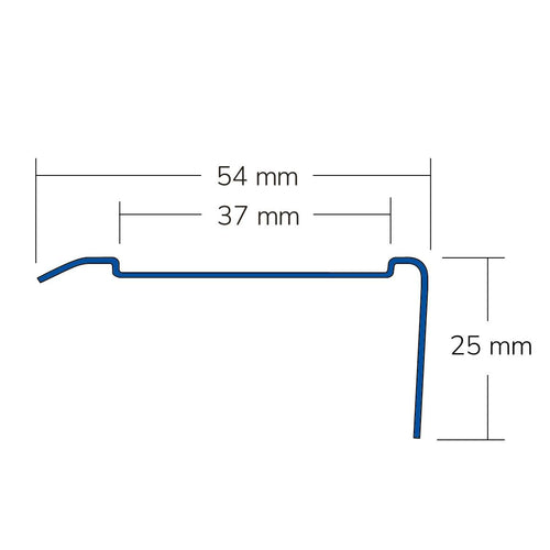 DURAL Profilé pour marches d'escalier pour 1 x garniture 37 mm TREDSAFE 25mm 250cm