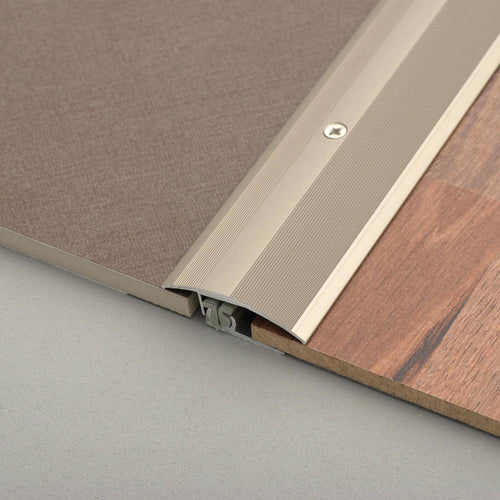 Anpassungsprofil TRIFLOOR TRANSITION Aluminium eloxiert titan Höhe 7 - 17 mm Sichtbreite 48 mm 100cm