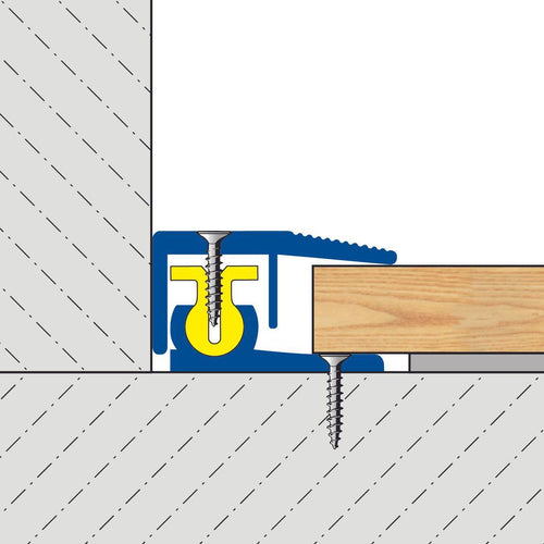 Profilé de finition DURAL TRIFLOOR BORDER aluminium anodisé argent 45490mm 270cm
