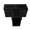 Verbindungsstück U-DRAIN PRO Aluminium eloxiert schwarz 100mm