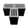 DURAL connector U-DRAIN PRO PVC silver anodized 100mm