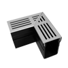 Eckstück U-DRAIN PRO PVC silber eloxiert 100mm