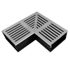 Eckstück U-DRAIN PRO silber eloxiert 50mm