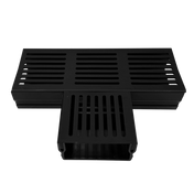 DURAL connector U-DRAIN PRO aluminium geanodiseerd zwart 50mm