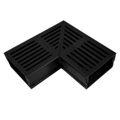 DURAL hoekstuk U-DRAIN PRO aluminium geanodiseerd zwart 50mm