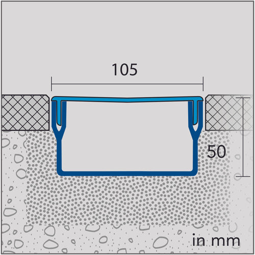 Eckstück U-DRAIN PRO silber eloxiert 50mm
