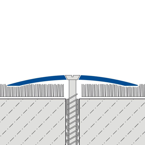 Übergangsprofil gebohrt UNIFLOOR STANDARD Edelstahl (V2A/430) silber eloxiert 100cm