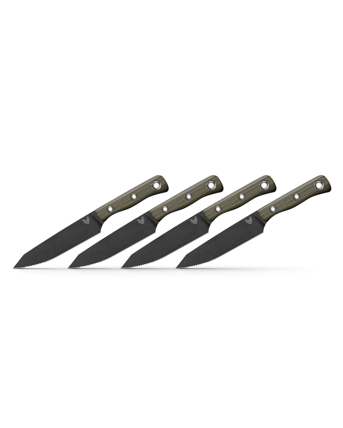 Custom Table Knife Set - Four Knives Side Profile | Benchmade Knife Co.
