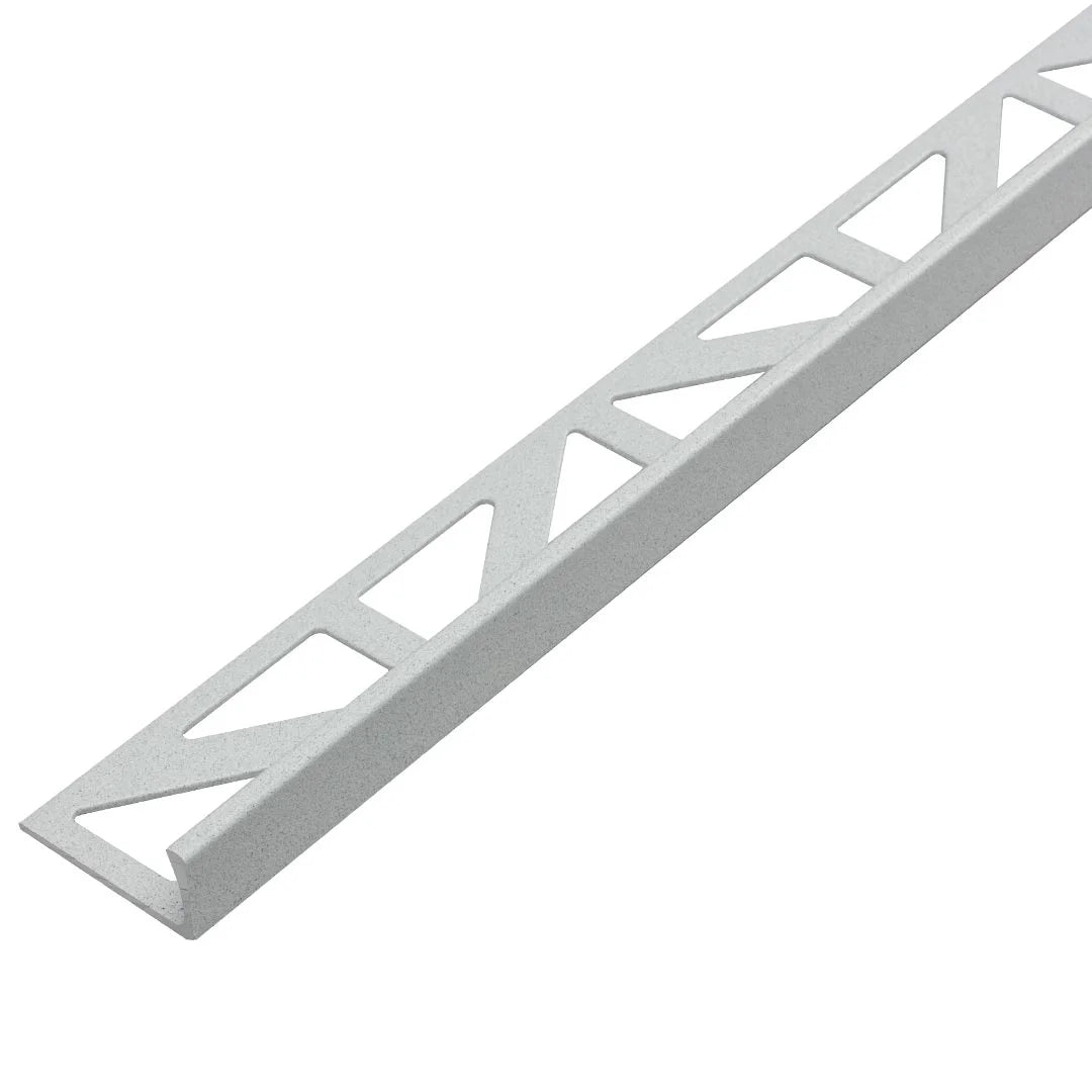 Winkelprofil DUROSOL Aluminium pulverbeschichtet Salt‘n‘pepper weiß 9mm 250cm