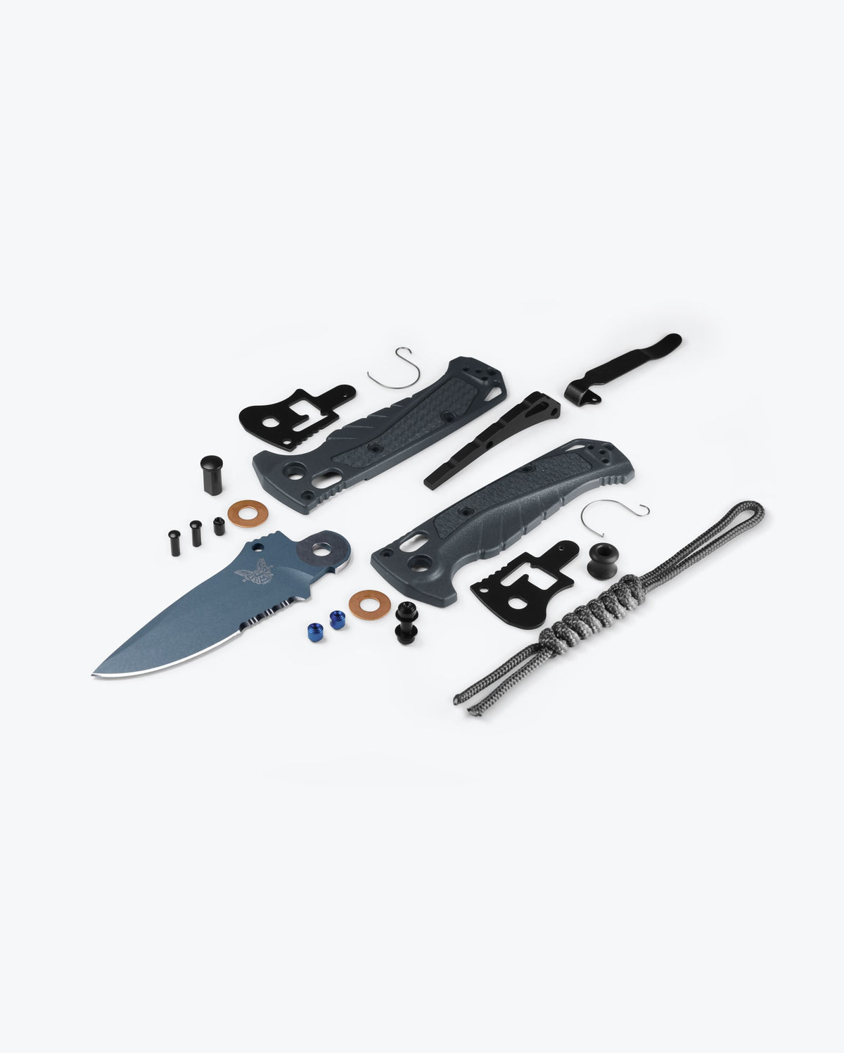 Mini Adira™ Tempest Gray Components - Exploded Parts View | Benchmade Knife Co.