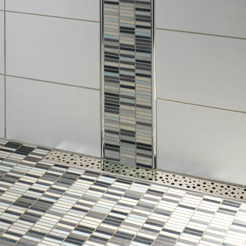 Caniveau de douche DURAL Grille "Square" XFLAT-LINE plastique poli 55mm 60cm