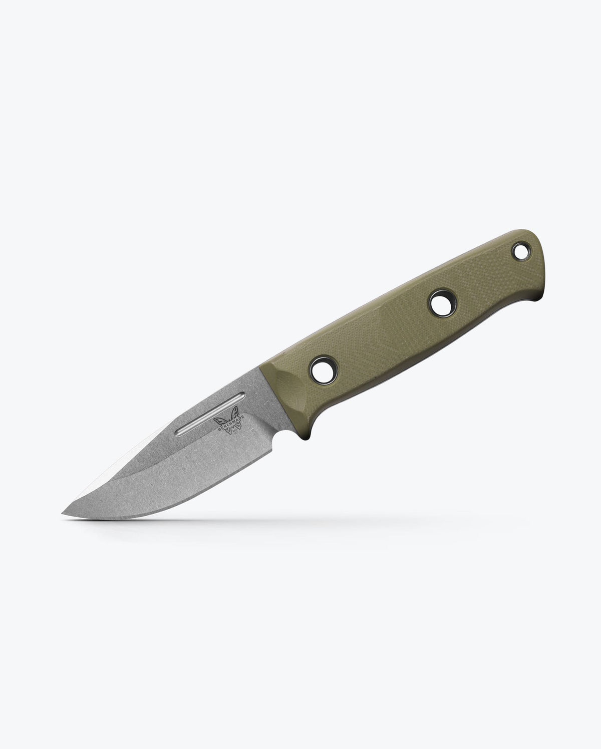 Mini Bushcrafter OD Green G10 Drop-point - Side Profile | Benchmade Knife Co.