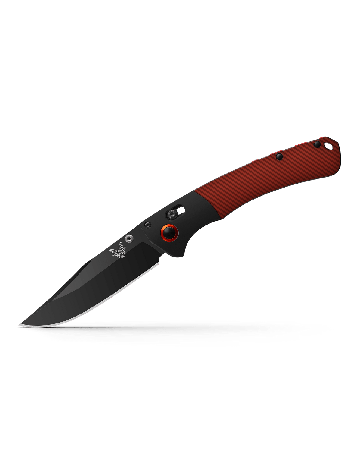Red Custom Mini Crooked River Knife - Close Up Detail | Benchmade Knife Co.