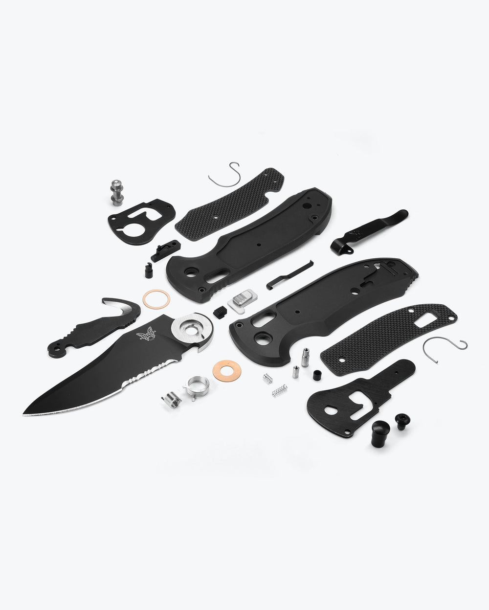 Auto Triage® Black G10 Rescue Knife - Exploded Parts Assembly View | Benchmade Knife Co.